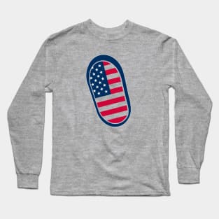 Footprint. First On The Moon Long Sleeve T-Shirt